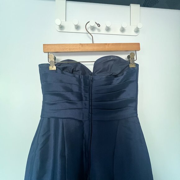 Small Navy Strapless Mermaid Bridesmaid or Prom - David's Bridal - Picture 7 of 10